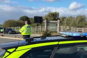 The scene at Yorkshire Wildlife Park which has been evacuated and closed due to an ongoing emergency incident - with a huge police and paramedic presence at the site.  Charley Atkins / SWNS