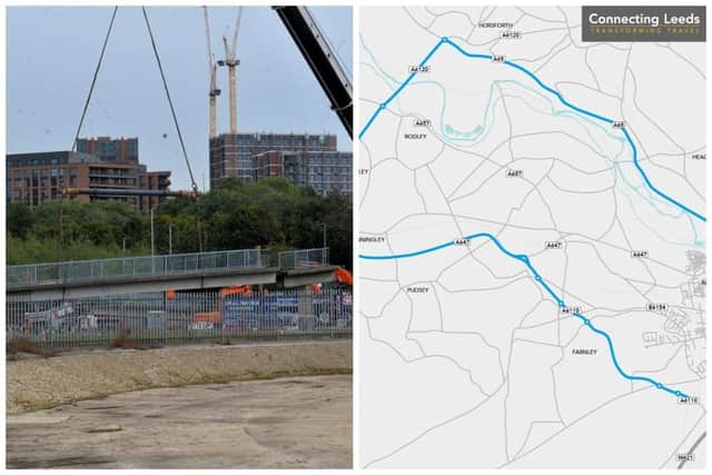 Work is due to get underway to remove the Geldard Road footbridge from the Armley Gyratory junction. Pictures: NW/LCC