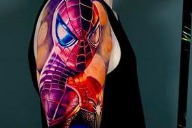 Grimm Tattoo shared this stunning Spider man tattoo - isn't it great!