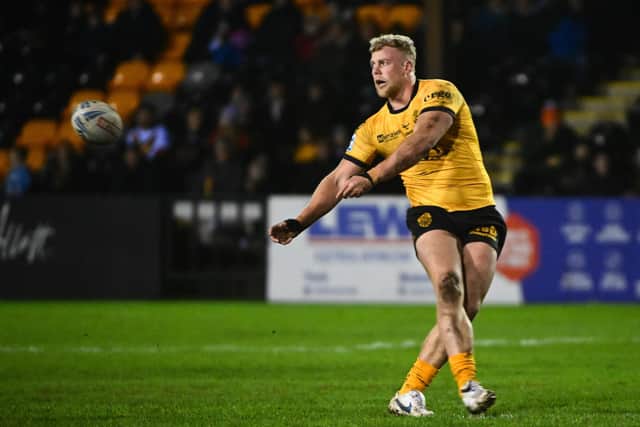 Jack Ashworth is in contention to make his Castleford Tigers return at Leigh Leopards on Saturday. Picture by Olly Hassell/SWpix.com.