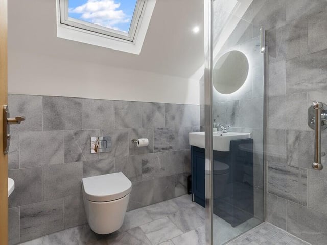 Also on the first floor is a contemporary family bathroom, with a four piece suite.