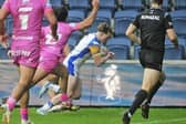 Ned McCormack scores for Leeds Rhinos in last weekend's win against Hull KR. Picture by Steve Riding.