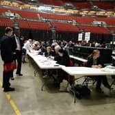 The local election count has begun at the First Direct Arena in Leeds. Picture: James Hardisty