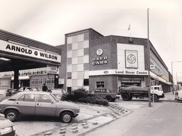 The forecourt of Arnold G Wilson on Regent Street in October 1983.