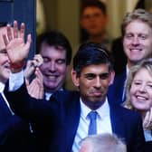 Rishi Sunak arrives at Conservative party HQ in Westminster, London, after it was announced he will become the new leader of the Conservative party (Photo: Victoria Jones/PA Wire)