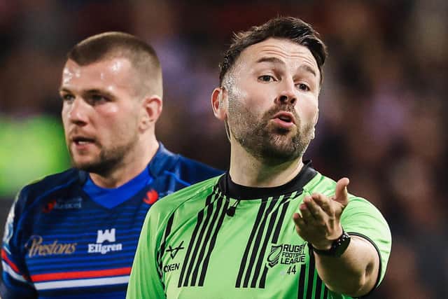 Liam Moore will referee Saturday's Grand Final between Wakefield Trinity and Warrington Wolves. Picture by Alex Whitehead/SWpix.com.