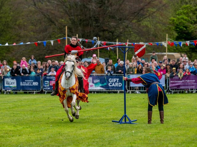 The Knights of Albion entertained onlookers.