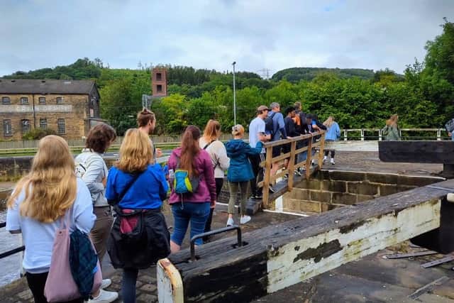 The Mednet team negotiating canal locks