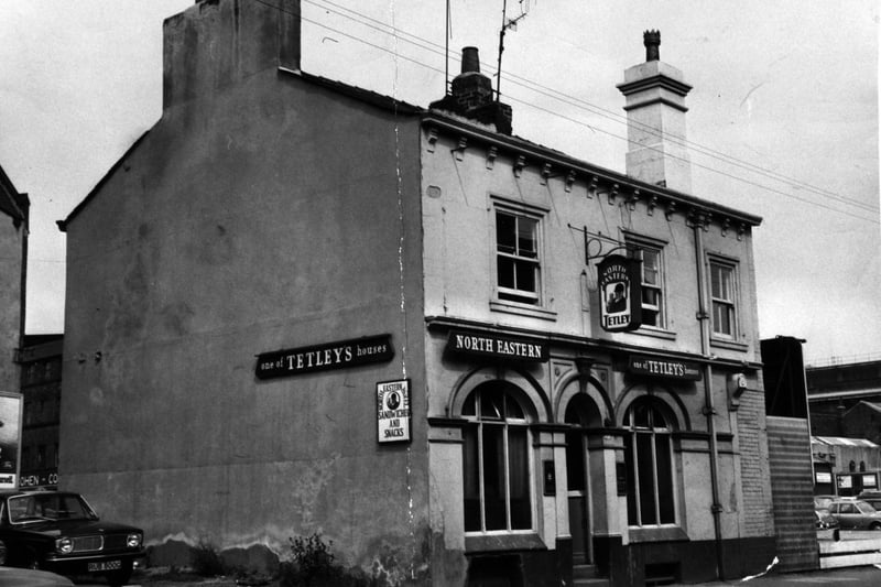 The North Eastern Hotel on Wellington Street pictured in August 1969. It was set to be demolished to make way for a road scheme. Manager Pat McMullan said: "The pub has its devotees. People who once lived in the area and have moved out still come back. Some of them are still among my regular customers."
