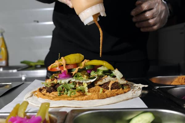 The Falafel Guys, in Briggate, is a firm favourite for people in Leeds. Picture: Simon Hulme.