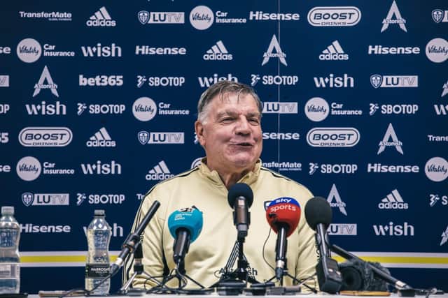 Sam Allardyce hosts his first press conference as Leeds United manager (Pic: Leeds United)