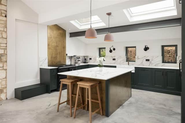 The open plan kitchen/living/diner is naturally the show stopper centre piece of this unique home.