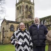 Anne and Jane Hawkins and Bob Evison who fear a 700 year old skeleton could bankrupt Pontefract Archaelogical Society. Picture Scott Merrylees
