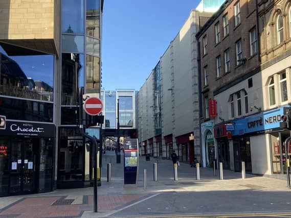 A deserted Albion Street.