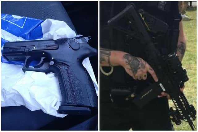 The pistol that Derrane was carrying through Tingley in his car when he was stopped by armed police.