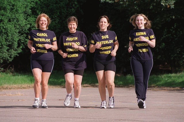 October 2002 and teachers at Waterloo Infant School were preparing to take part in the Great North Run. Pictured, from left, are Carol Lovett, JUdith Smithson, Sue Yearby and Emma Devey.