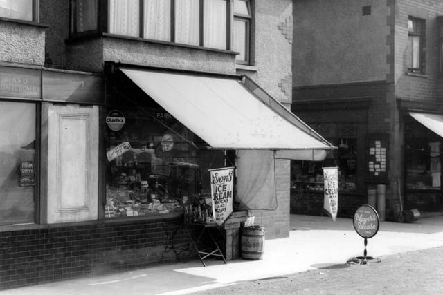 Grocers F.W.Rogers on Selby Road pictured in August 1937.