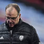 LONDON, ENGLAND - NOVEMBER 07: Marcelo Bielsa, Manager of Leeds United reacts at the fulltime whistle after the Premier League match between Crystal Palace and Leeds United at Selhurst Park on November 07, 2020 in London, England.