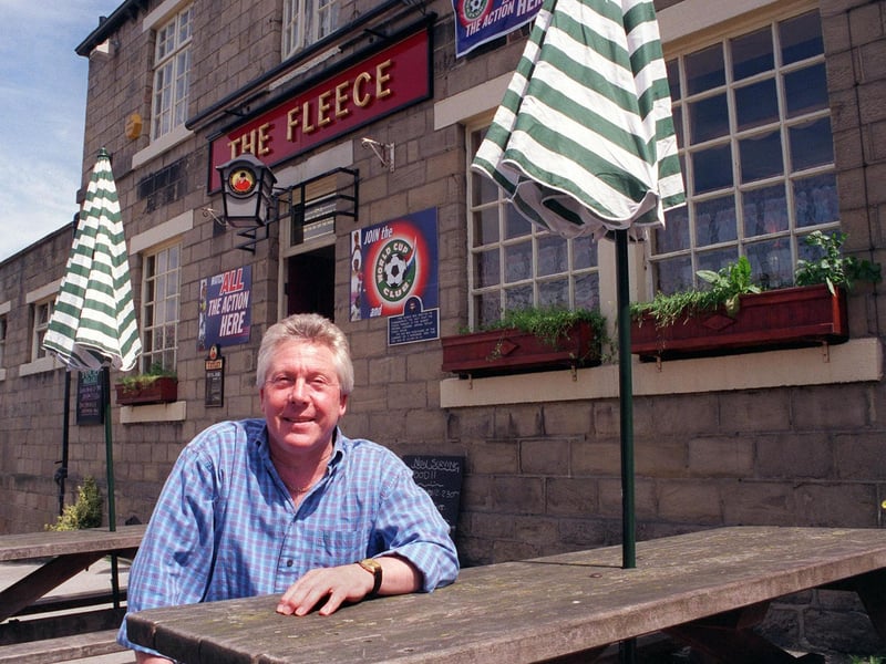 Landlord Jeff Dean outside The Fleece in June 1998.