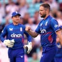 TO PLAY OR NOT TO PLAY: England captain Jos Buttler admits he is weighing up Chris Woakes' role as leader of the bowling attack ahead of their World Cup encounter against South Africa. Picture: John Walton/PA.