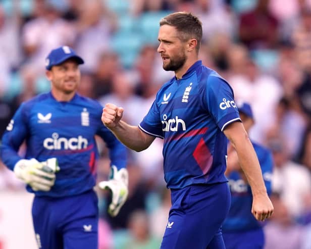 TO PLAY OR NOT TO PLAY: England captain Jos Buttler admits he is weighing up Chris Woakes' role as leader of the bowling attack ahead of their World Cup encounter against South Africa. Picture: John Walton/PA.