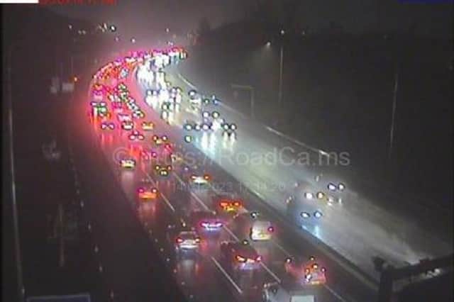 There is currently miles of congestion on the M62 eastbound near Leeds