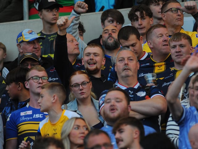 Rhinos fans in Headingley's South Stand.