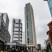 Altus House ( IQ student accommodation) on Tower House Street is the tallest building in Leeds, reaching over 113 metres. It has a total of 752 student units.