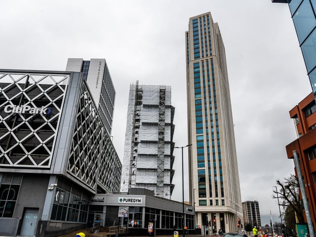 Altus House ( IQ student accommodation) on Tower House Street is the tallest building in Leeds, reaching over 113 metres. It has a total of 752 student units.