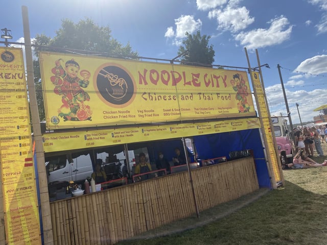 Festival-goers are spoiled for choice at Noodle City, which has a wide range of meals.
