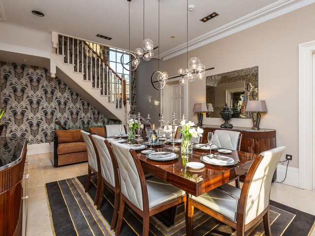 The stunning dining room.