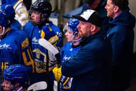 BIG ASK: Leeds Knights 2 head coach Davey Lawrence, will hope his young Leeds Knights 2 team can make Blackburn hawks wait to be crcowned NIHL North One champions. Picture: Kev Bland/Knights Media.
