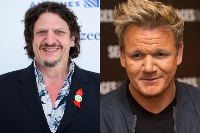Food critic Jay Rayner and celebrity chef Gordon Ramsay, who have recommended restaurants in Leeds