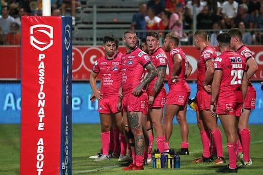 Defeat at Catalans was tough, but Kruise Leeming reckons Rhinos have taken positives from it. Picture by Manuel Blondeau/SWpix.com.