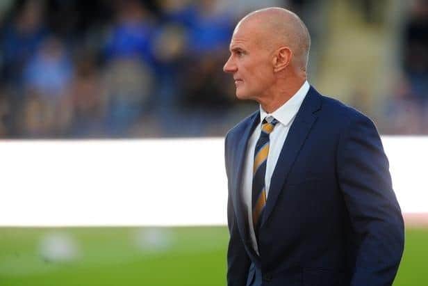 Leeds Rhinos coach Brad Arthur at his side's game against Wigan Warriors. Picture by Steve Riding.