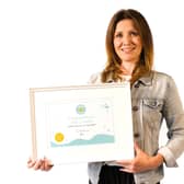 Ellie Cawdell accepting her award at Puddle Ducks Conference in 2025