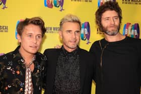Mark Owen, Gary Barlow, and Howard Donald of Take That, who have announced a new UK tour including dates in Leeds.