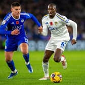 BEST YET: From Leeds United midfielder Glen Kamara, right, pictured being chased by Leicester City's Ceasare Casadei in Friday night's Championship clash at the King Power. Picture by Bruce Rollinson.