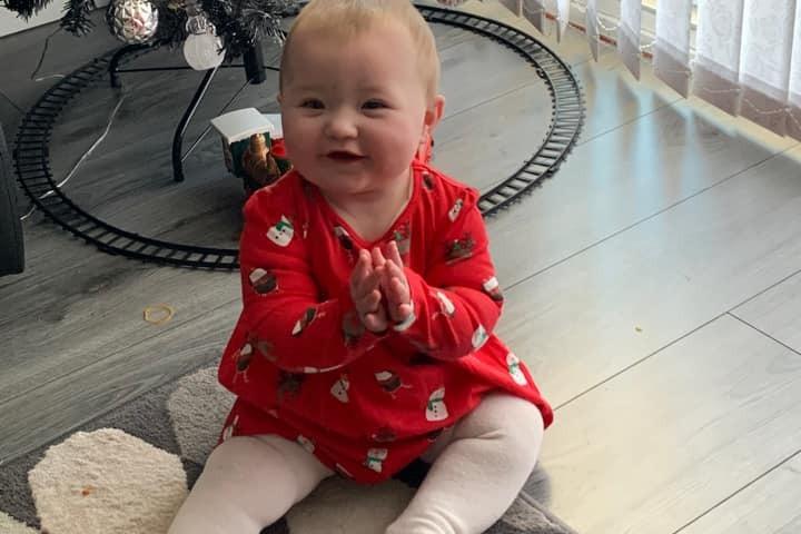 Sophie in a special Christmas dress. Submitted by Amy Elizabeth Butterworth.