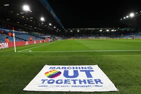 ON BOARD - Leeds United LGBTQ+ supporters group Marching on Together say the club is fully on board with what they're aiming to achieve, after the issue homophobic chanting was raised at a meeting this week. Pic: Getty