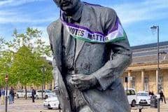 Harold Wilson's statue, St George's Square, Huddersfield