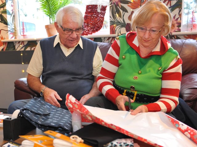 Ron and Val Hunt were among a host of locals who showed up to help out.