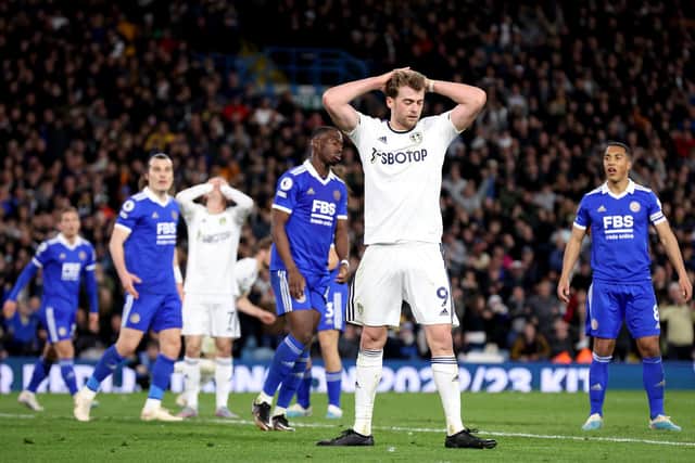 AGONY: As Patrick Bamford puts a golden chance wide in the closing stages. Photo by Alex Livesey/Getty Images.