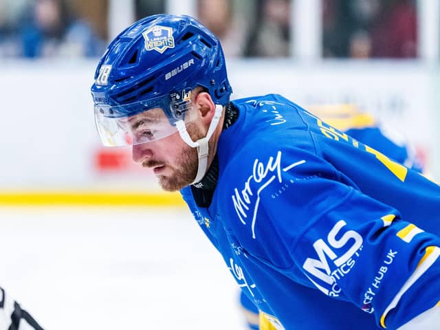 ON TARGET: Liam Peyton scored Leeds Knights' first goal of pre-season in Friday night's 3-1 defeat at home to Tilburg Trappers. Picture: Kev Bland/Knights Media.
