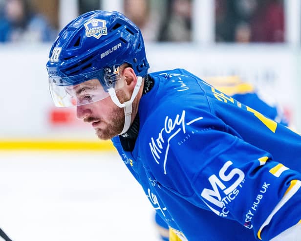 ON TARGET: Liam Peyton scored Leeds Knights' first goal of pre-season in Friday night's 3-1 defeat at home to Tilburg Trappers. Picture: Kev Bland/Knights Media.