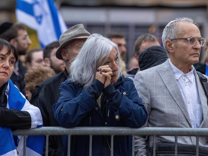 Vigil held in Millennium Square in Leeds city centre. Photo: Tony Johnson