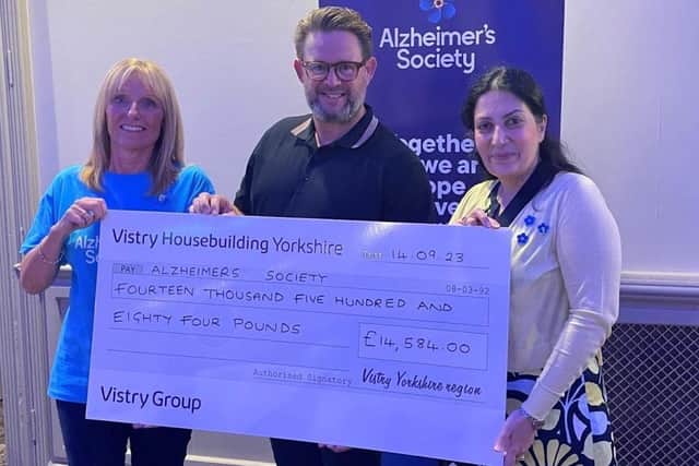 Karen Hoyle, Vistry Yorkshire, Rob Spittles, Vistry Yorkshire and Katty Keyhani, Alzheimer’s Society