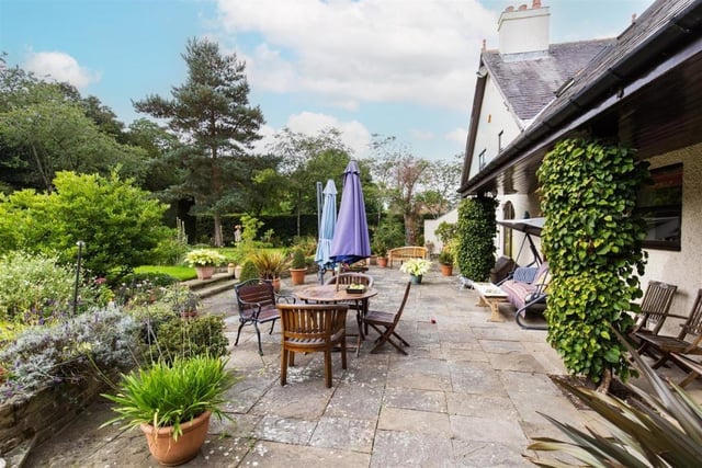 A garden terrace, ideal for al fresco dining, or entertaining in the summer months.