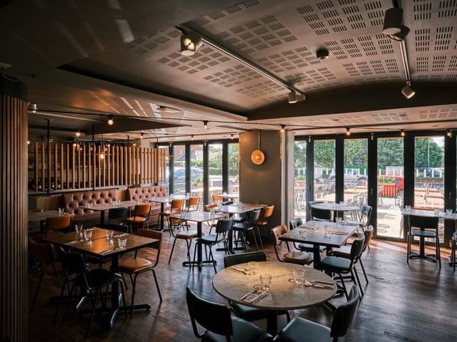 The restaurant boasts a large outdoor seating area
