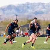 George Brown seen training with Leeds Rhinos in Las Vegas last week. Picture by Alex Whitehead/SWpix.com.